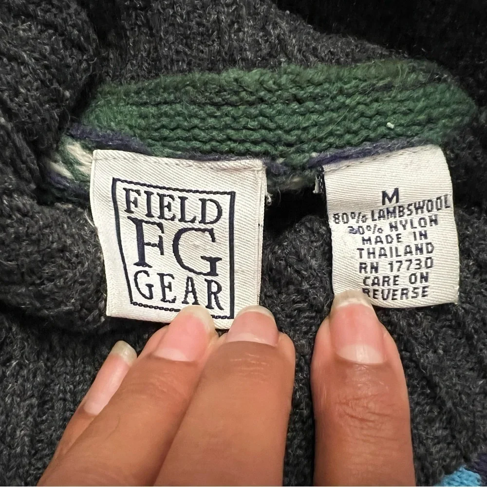 Field Gear Lambswool Blend Striped Sweater Vintage